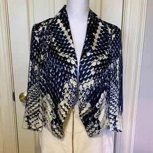 Stylish Blue and White Women's cardigan jacket